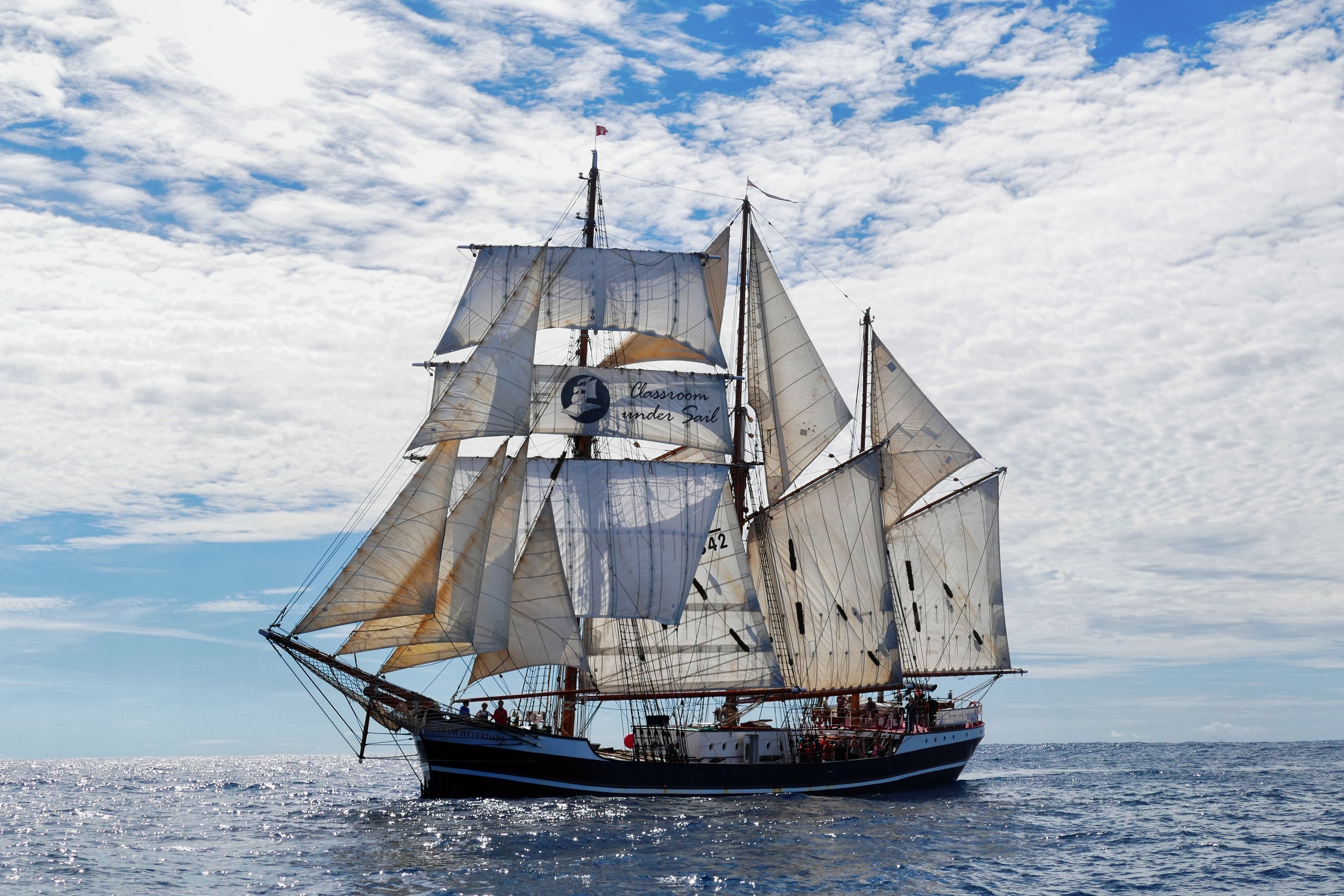 Thor Heyerdahl Auf Den Kanarischen Inseln Angekommen